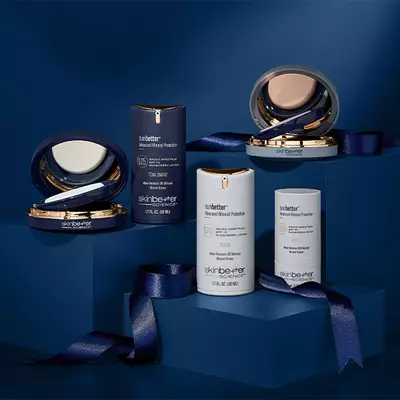 Skinbetter science product on a dark blue background