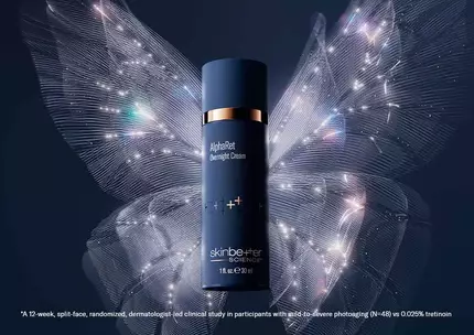 1 full sized product frm skinbetter, sitting on a white shelf with badge stating "Gift with Purchase"