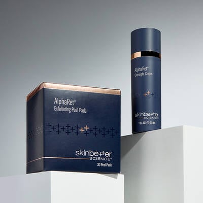 Skinbetter science product on a dark blue background