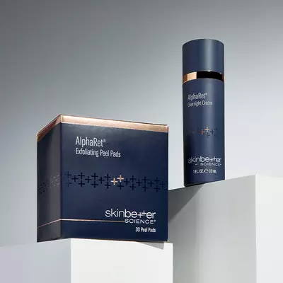 Skinbetter science product on a dark blue background
