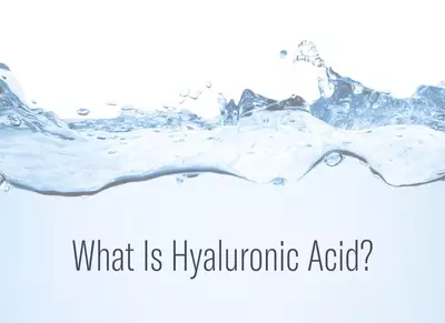 Water splash with text that reads 'What is Hylaluronic Acid'
