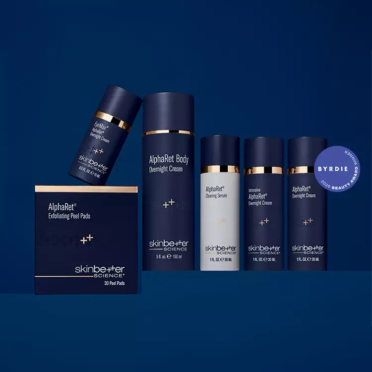 Assortment of AlphaRet products with dark blue background